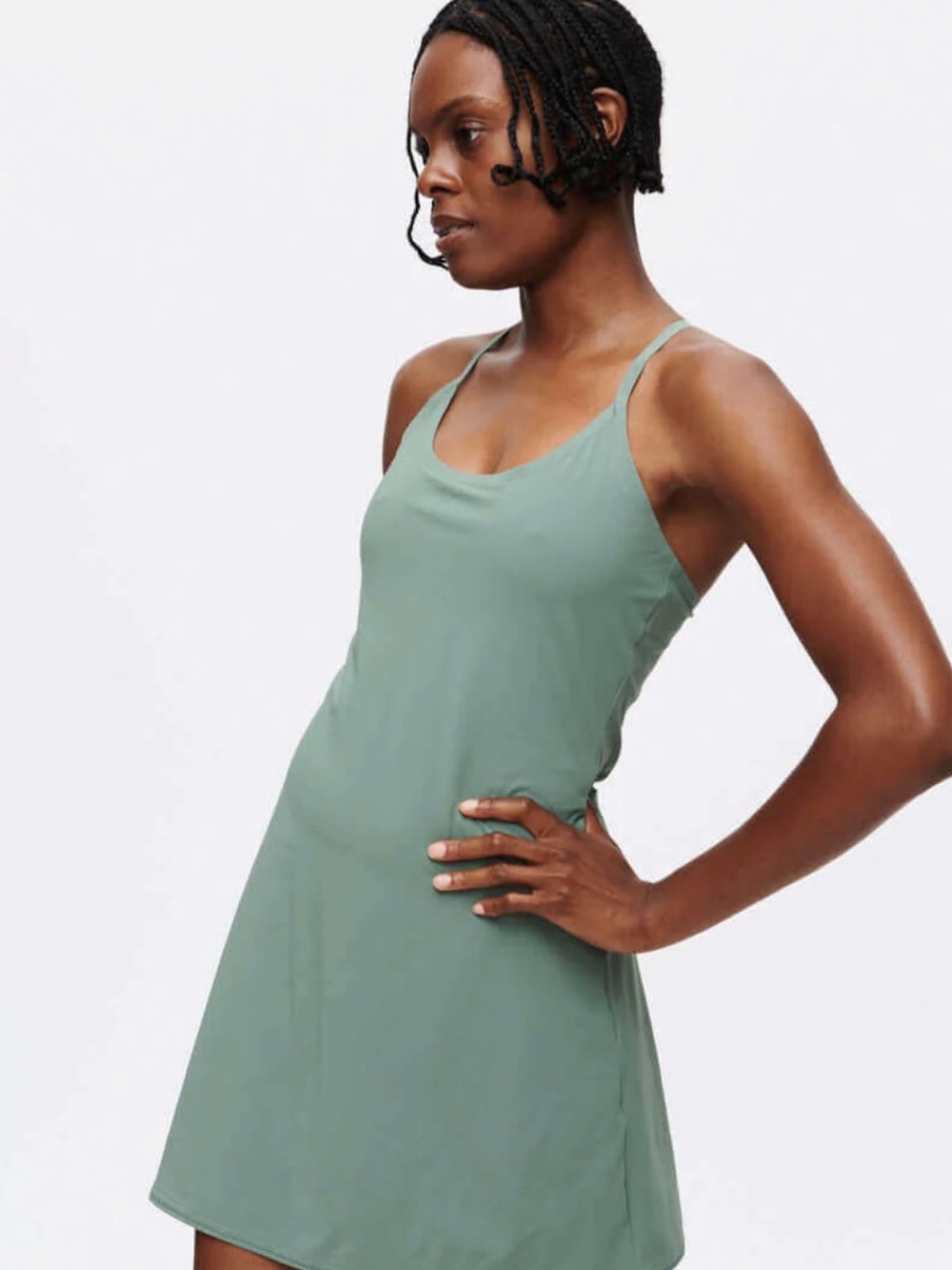 Outdoor Voices exercise dress agave green size small new